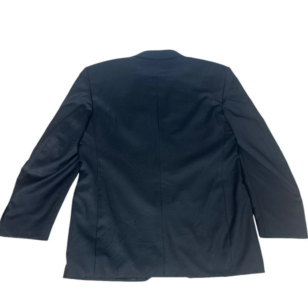 Yves Saint‎ Laurent Worsted Wool Blazer Sport Coat Mens 42R Black Union Made CA